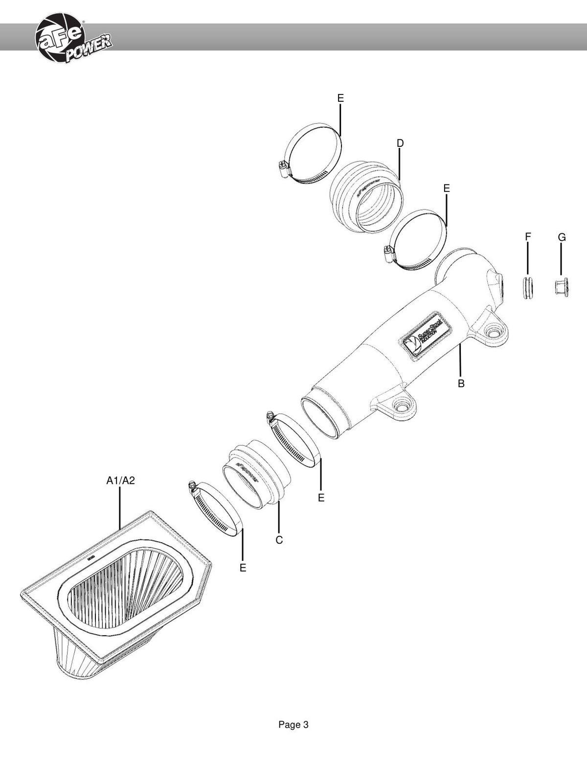 aFe Super Stock Induction System Pro 5R | Jeep Wrangler JL JK (07-26) (55-10010R)