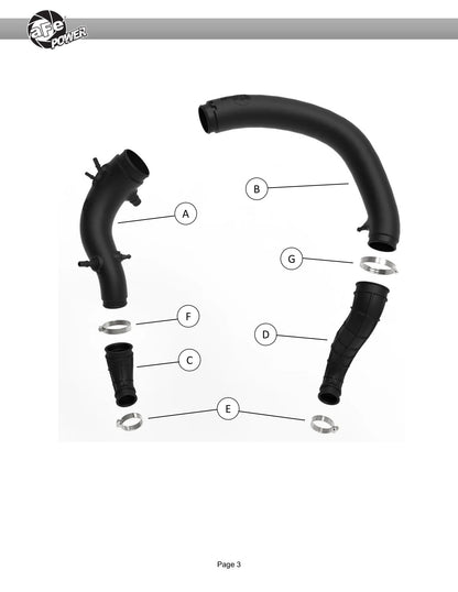 aFe F-150/Raptor 3.5L V6 Turbo Inlet Pipes | Ford Expedition/F-150/Lincoln Navigator (55-20002)