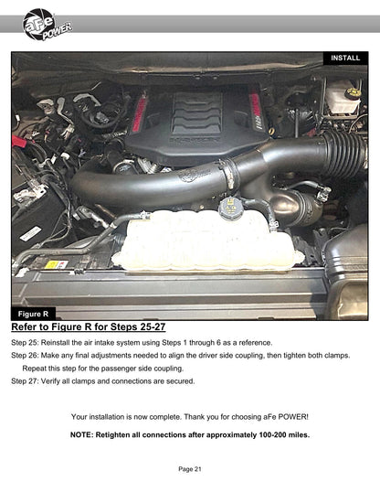 aFe F-150/Raptor 3.5L V6 Turbo Inlet Pipes | Ford Expedition/F-150/Lincoln Navigator (55-20002)