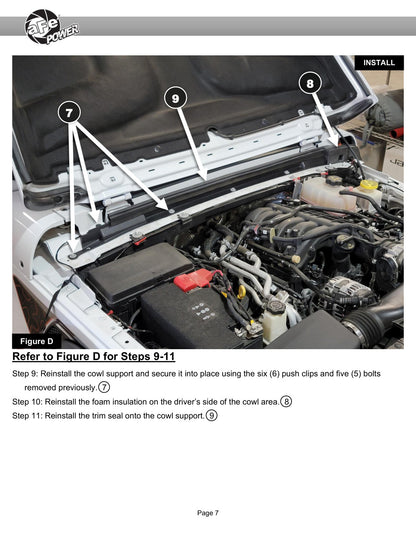 aFe 55-21005 D.A.S Snorkel for Jeep Gladiator Mojave V6-3.5L