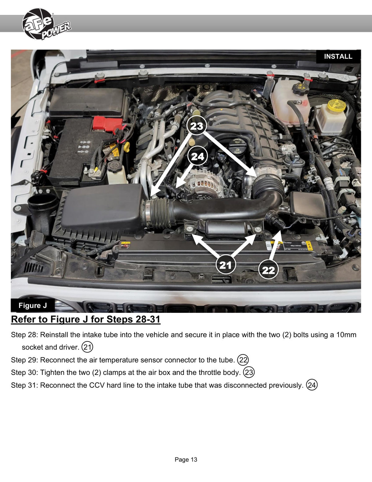 aFe 55-21005 D.A.S Snorkel for Jeep Gladiator Mojave V6-3.5L