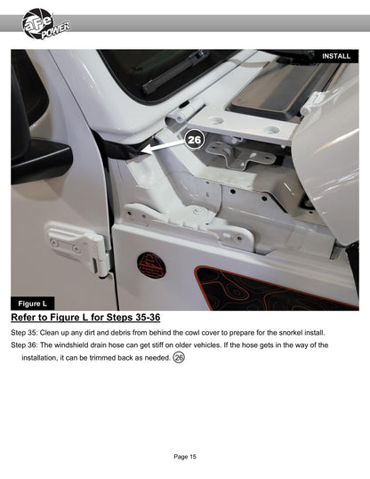 aFe 55-21005 D.A.S Snorkel for Jeep Gladiator Mojave V6-3.5L