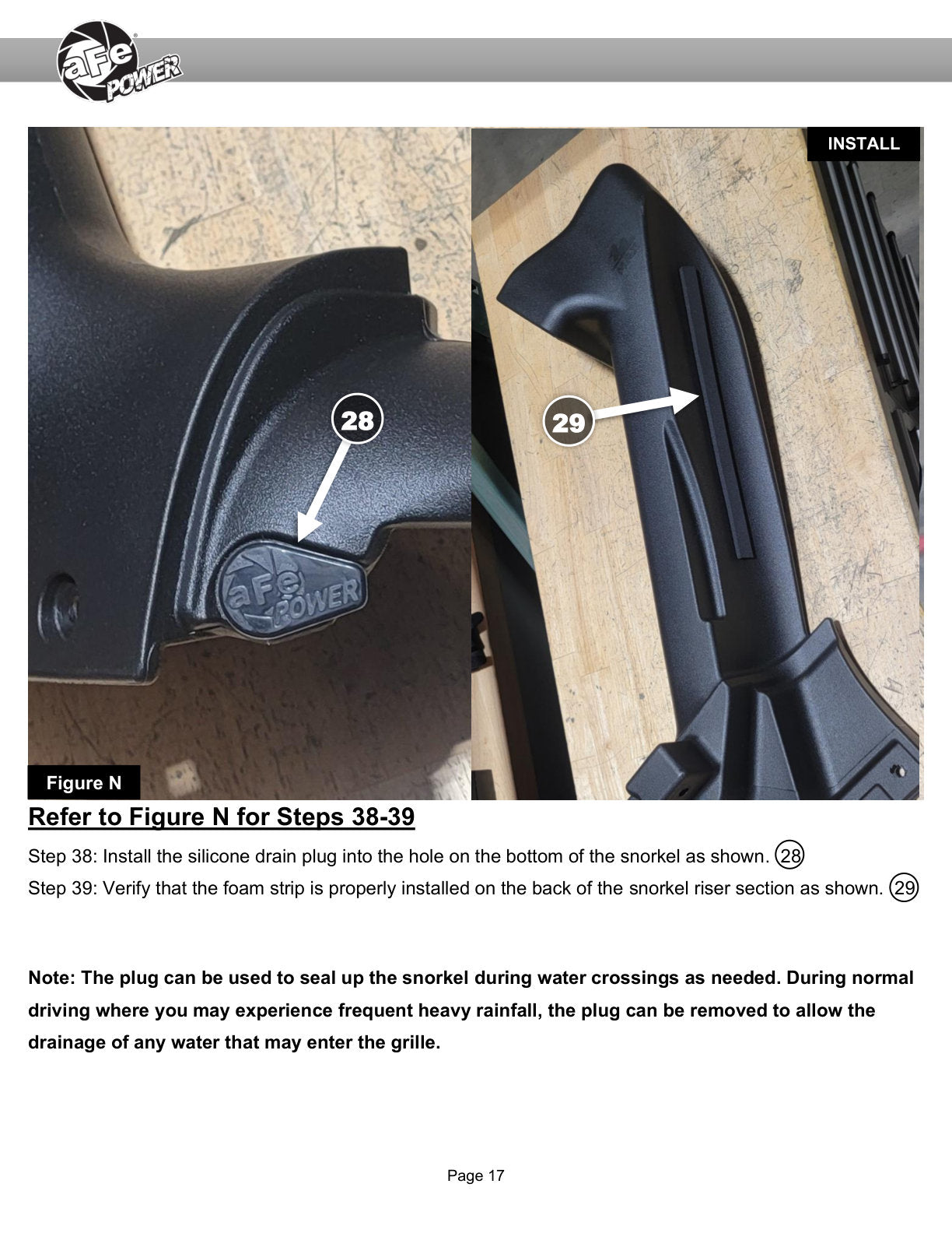 aFe 55-21005 D.A.S Snorkel for Jeep Gladiator Mojave V6-3.5L
