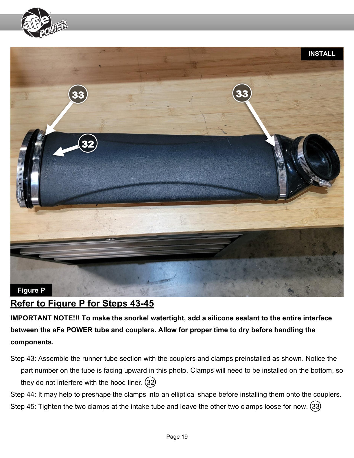 aFe 55-21005 D.A.S Snorkel for Jeep Gladiator Mojave V6-3.5L