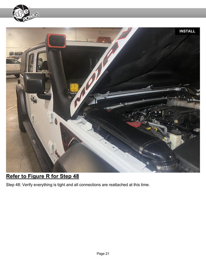 aFe 55-21005 D.A.S Snorkel for Jeep Gladiator Mojave V6-3.5L