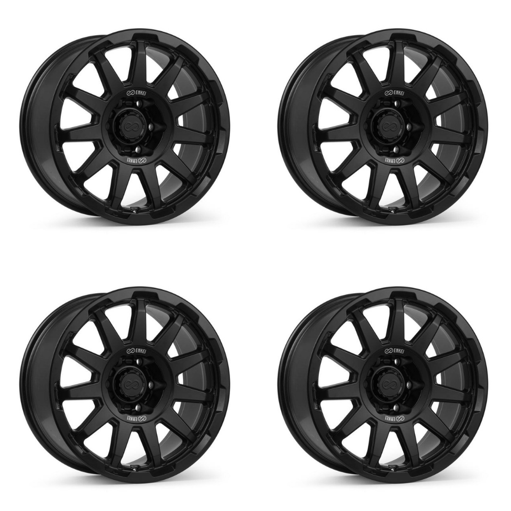 (set of 4) Enkei Trail-Cross Matte Black | 17x9" +12mm | 6x135mm Wheel