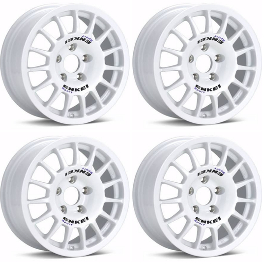(set of 4) Enkei RCG4 White | 15x7" +35mm | 5x114mm Wheel
