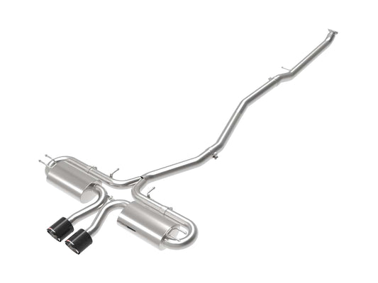 aFe POWER Takeda 3in 304 SS Cat-Back Exh w/Center Carbon Fiber Tips 17-19 Honda Civic Si L4-1.5L (t)