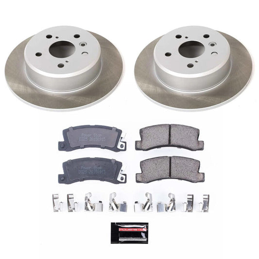 PowerStop 92-96 Toyota Camry Rear Semi-Coated Rotor Kit (SC2564)