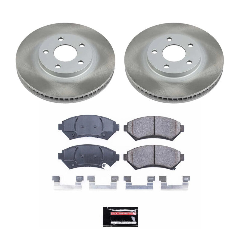 PowerStop 00-05 Pontiac Bonneville Front Semi-Coated Rotor Kit (SC1542)