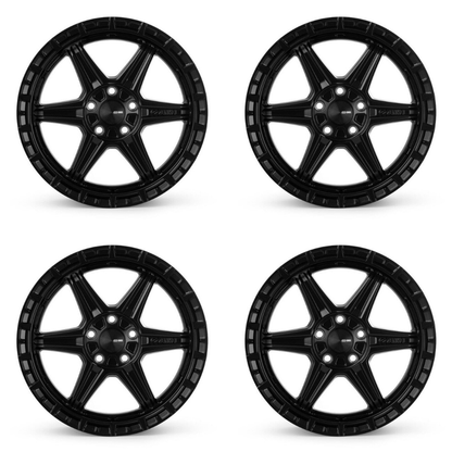 (set of 4) Enkei Trail-Finder OVL Matte Black | 17x7.5" +45mm | 5x114.3mm Wheel