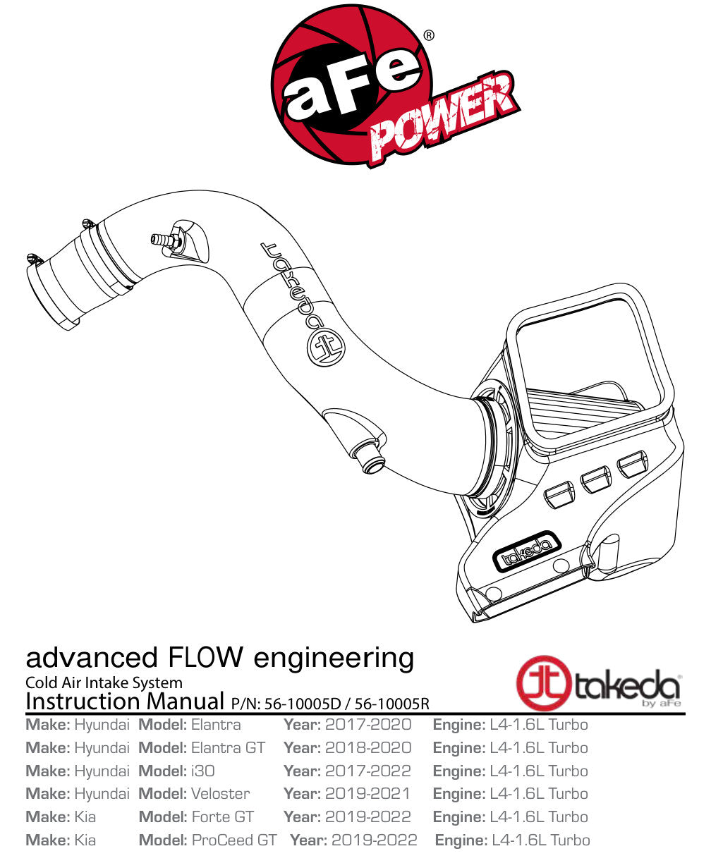 aFe Takeda Stage-2 AIS P5R Intake | Hyundai Elantra Sport L4-1.6L (17-19) (56-10005R)