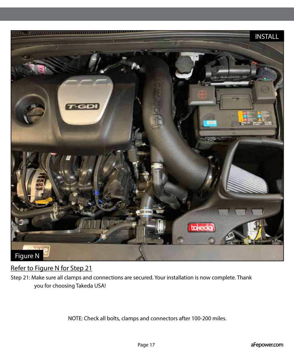 aFe Takeda Stage-2 AIS P5R Intake | Hyundai Elantra Sport L4-1.6L (17-19) (56-10005R)