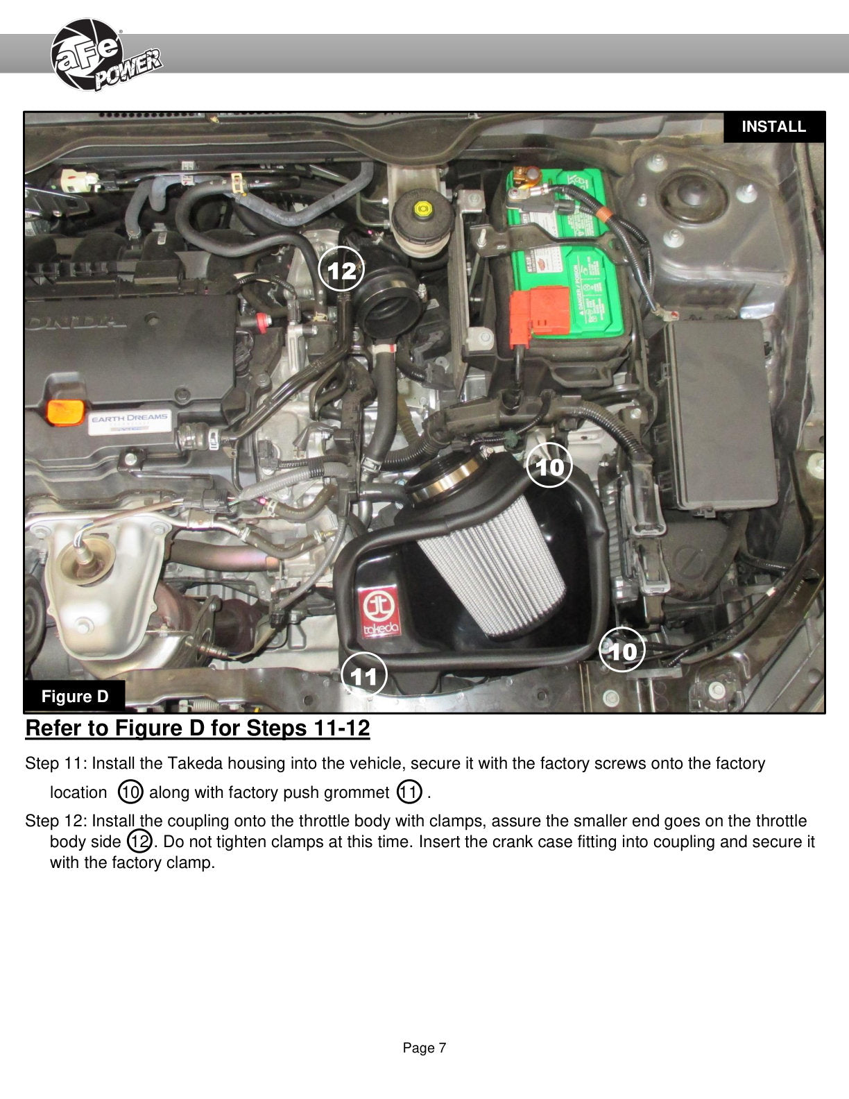 aFe Takeda Stage-2 CAIS w/ Pro 5R Media Honda Civic 2.0L Intake | Honda Civic (16-18) (56-10007R)