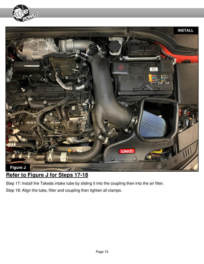 aFe Takeda Stage-2 Pro Dry S AIS 4" Intake | Hyundai Veloster N 2019-2020 (56-10021D)