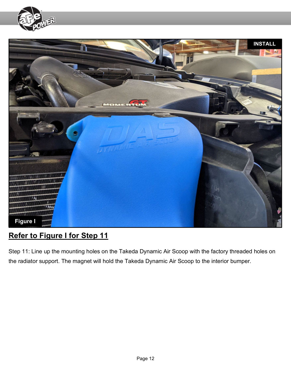aFe Momentum D.A.S. Blue Air Scoop | Hyundai Elantra GT (56-70005SL)