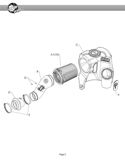 aFe Takeda Momentum Pro Dry S Cold Air Intake System | Honda Ridgeline V6 3.5L (56-70013D)