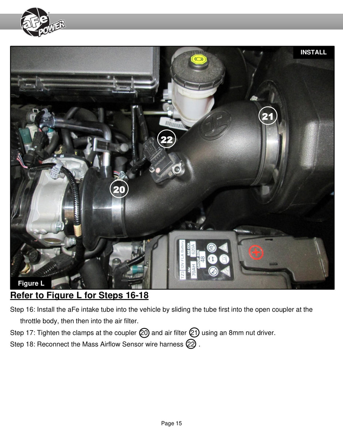 aFe 17-19 Honda Ridgeline V6 3.5L Takeda Momentum Pro 5R Cold Air Intake (56-70013R)