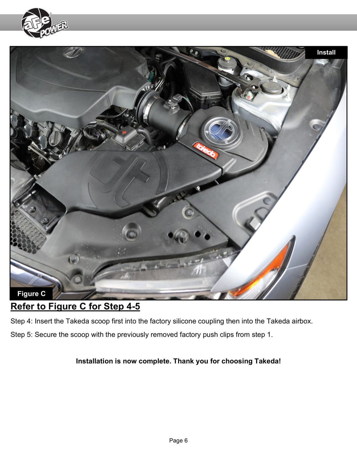 aFe Takeda Dynamic Air Scoop | Acura TLX V6 (15-20) (56-70016S)