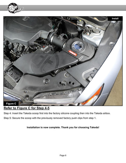 aFe Takeda Dynamic Air Scoop | Acura TLX V6 (15-20) (56-70016S)