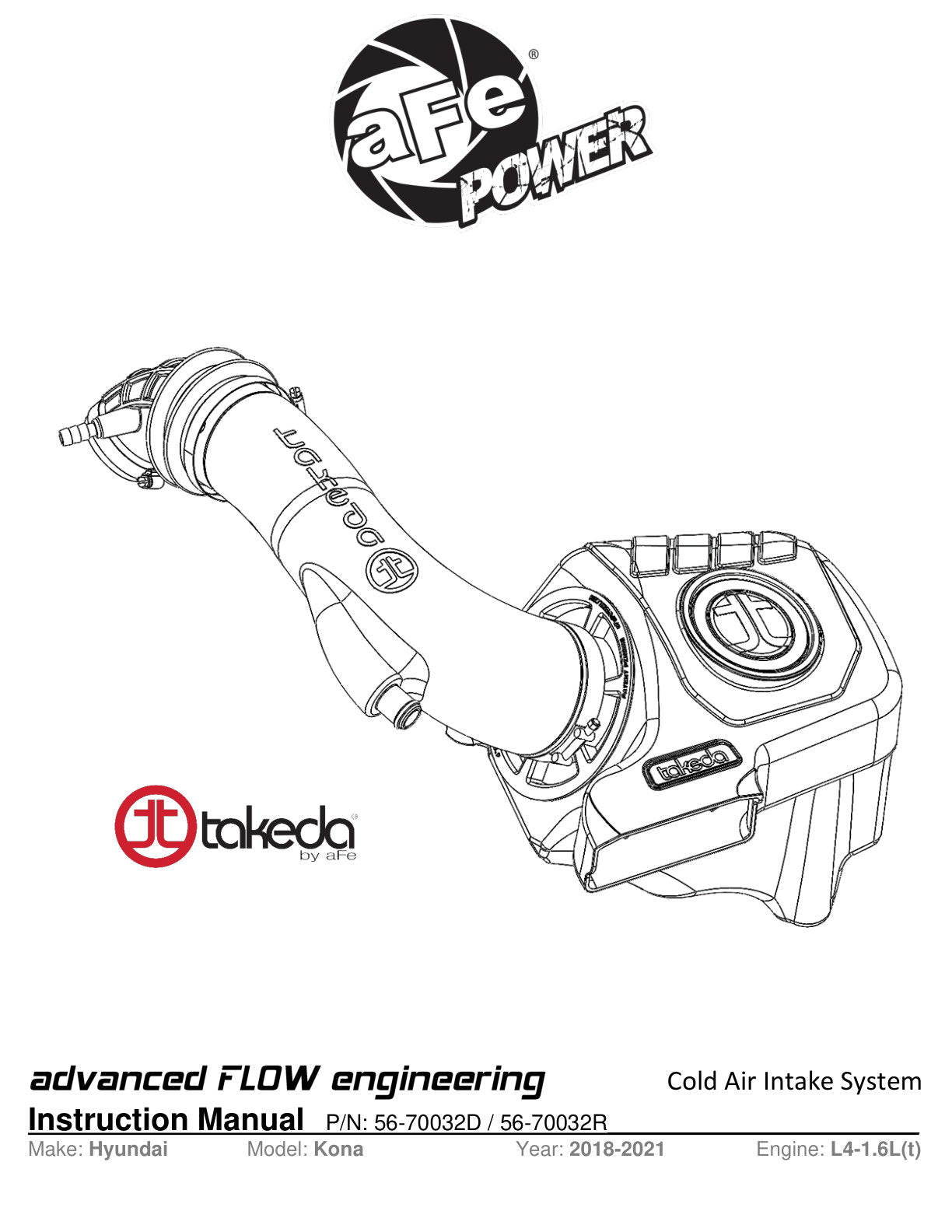 aFe Momentum Cold Air Intake | Hyundai Kona L4-1.6T (17-23) (56-70032D)