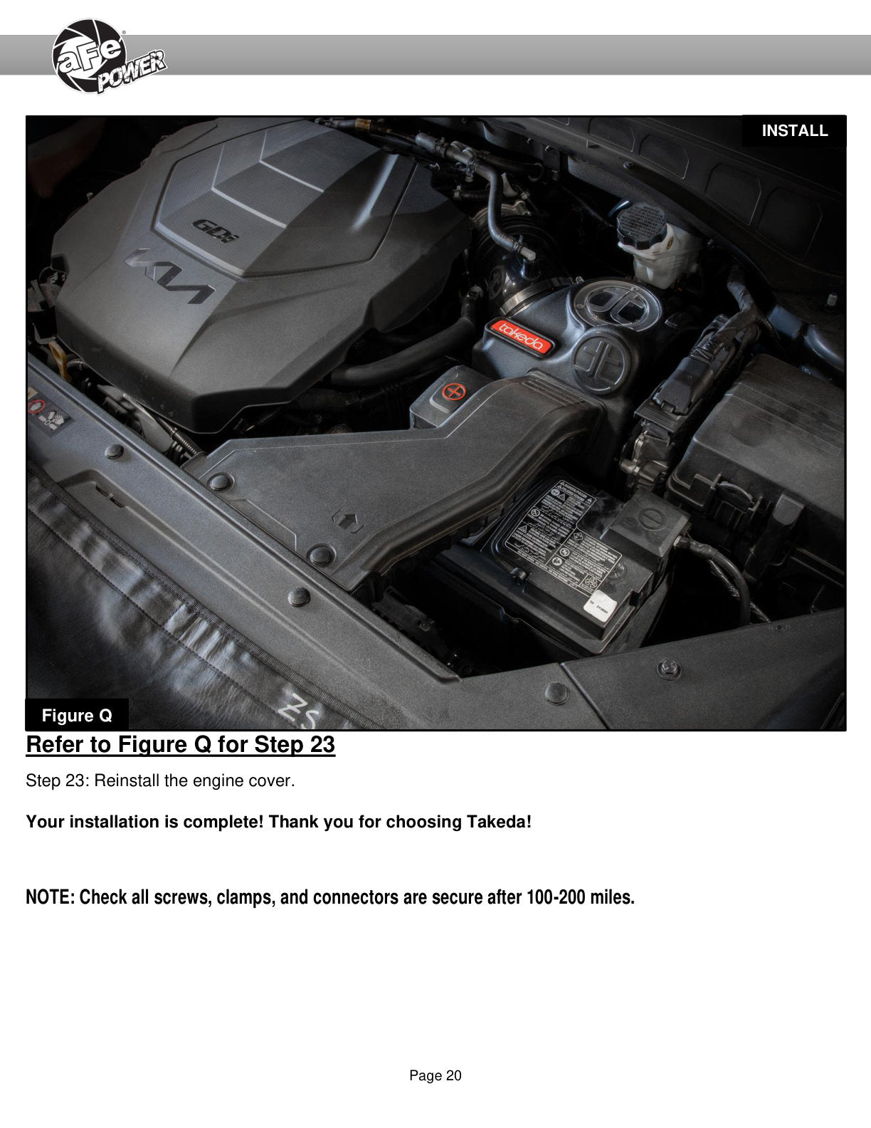 aFe Takeda Momentum Pro Dry S Cold Air Intake | Kia Telluride/Hyundai Palisade V6 3.8L (20-22) (56-70033D)