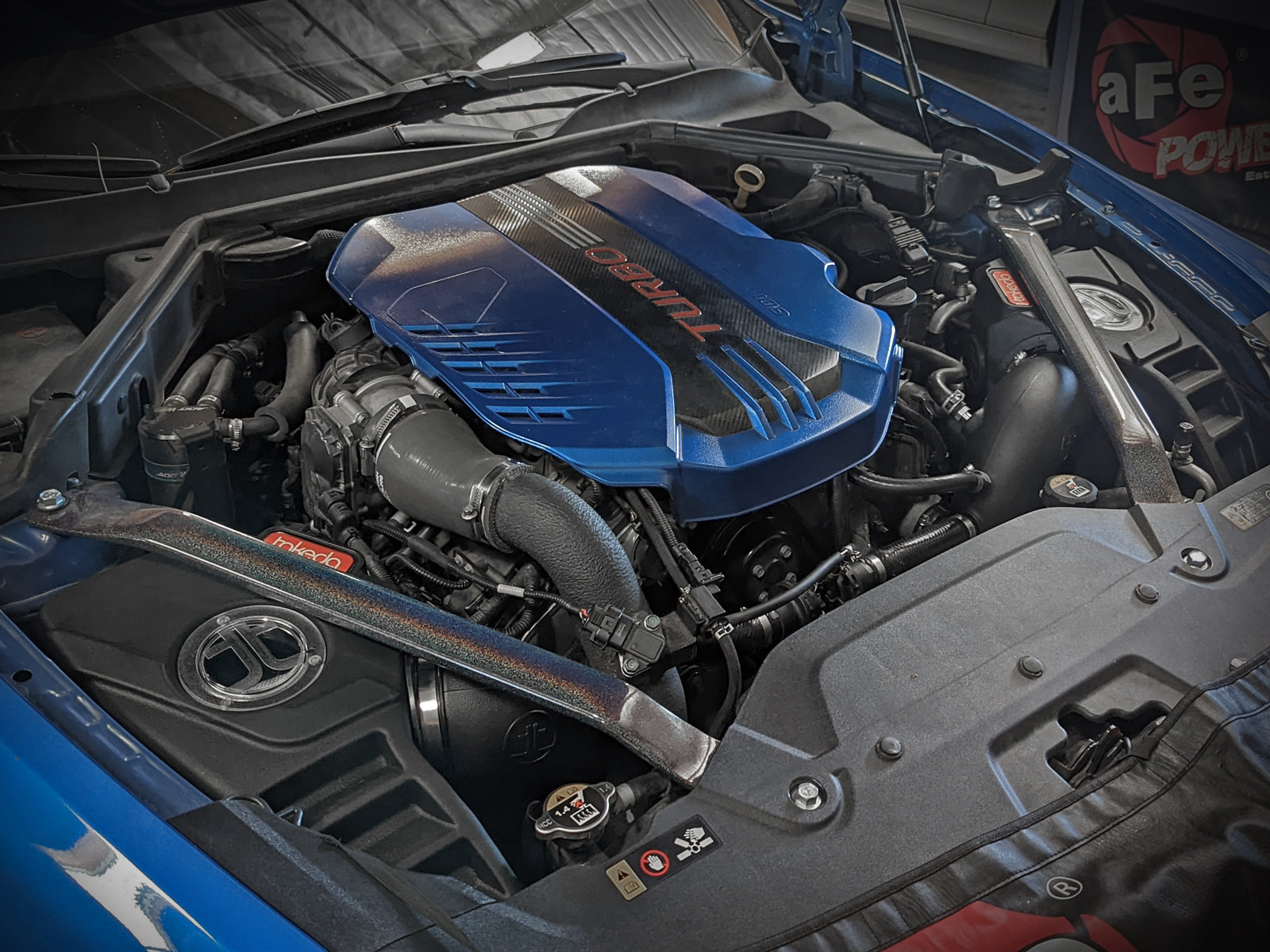 aFe MagnumFORCE Stage-2 Pro DRY S Intake w/6in Radial Filter | Kia Stinger V6 18-22 (56-70038D)