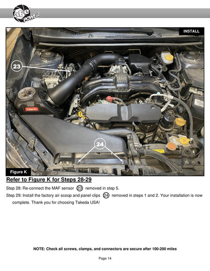 aFe Takeda Momentum Pro 5R Cold Air Intake | Subaru Impreza H4 2.0L (12-16) (56-70043R)