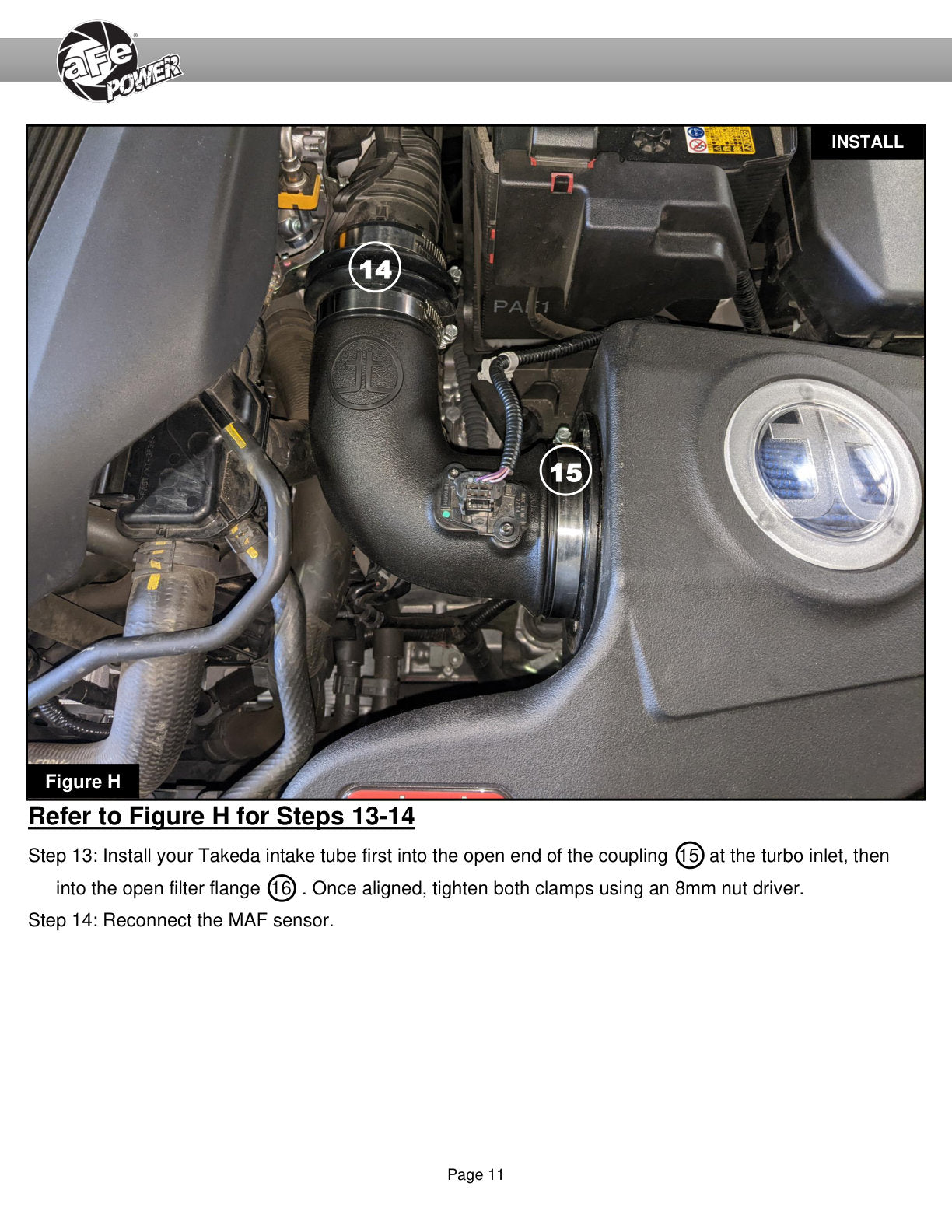 aFe Takeda Stage-2 PDS AIS 7.5" Pro 5R Intake | Mazda 3 2.5T (21-22) (56-70045R)