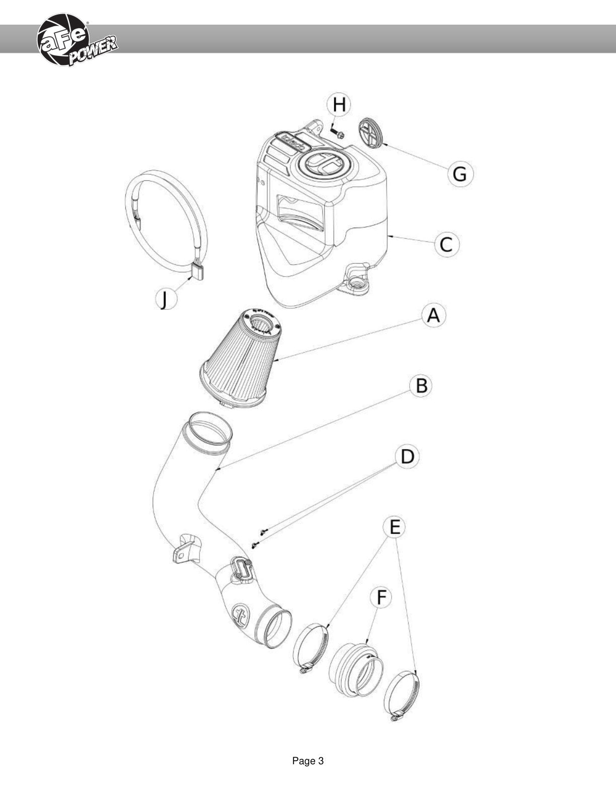 aFe 6" Takeda Intake System w/ Pro 5R Filter | Subaru Forester 14-18 H4-2.0L (56-70049R)