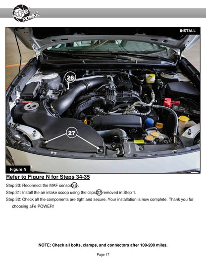 aFe Takeda Momentum Pro Dry S Cold Air Intake | Subaru Outback 20-22 H4-2.5L (56-70051D)