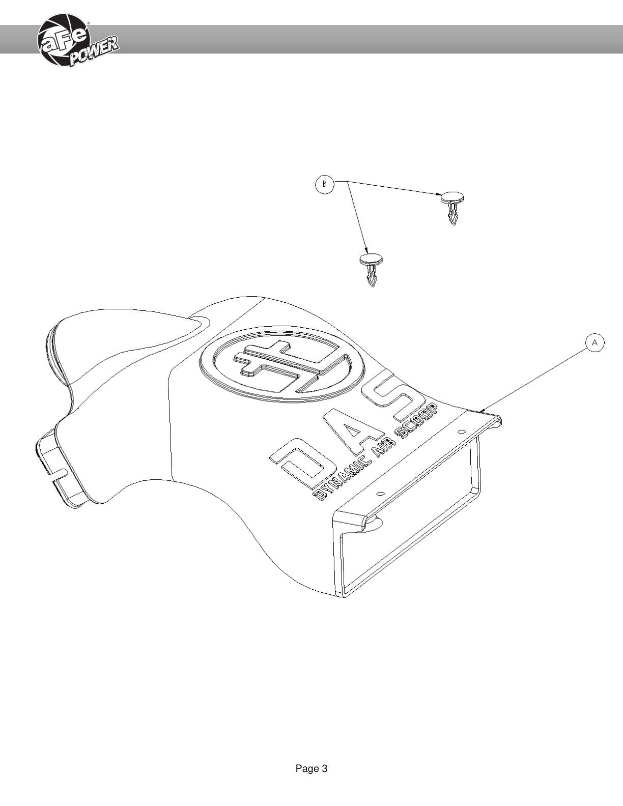 aFe Dynamic Air Scoop for 56-70033D and 56-70033R