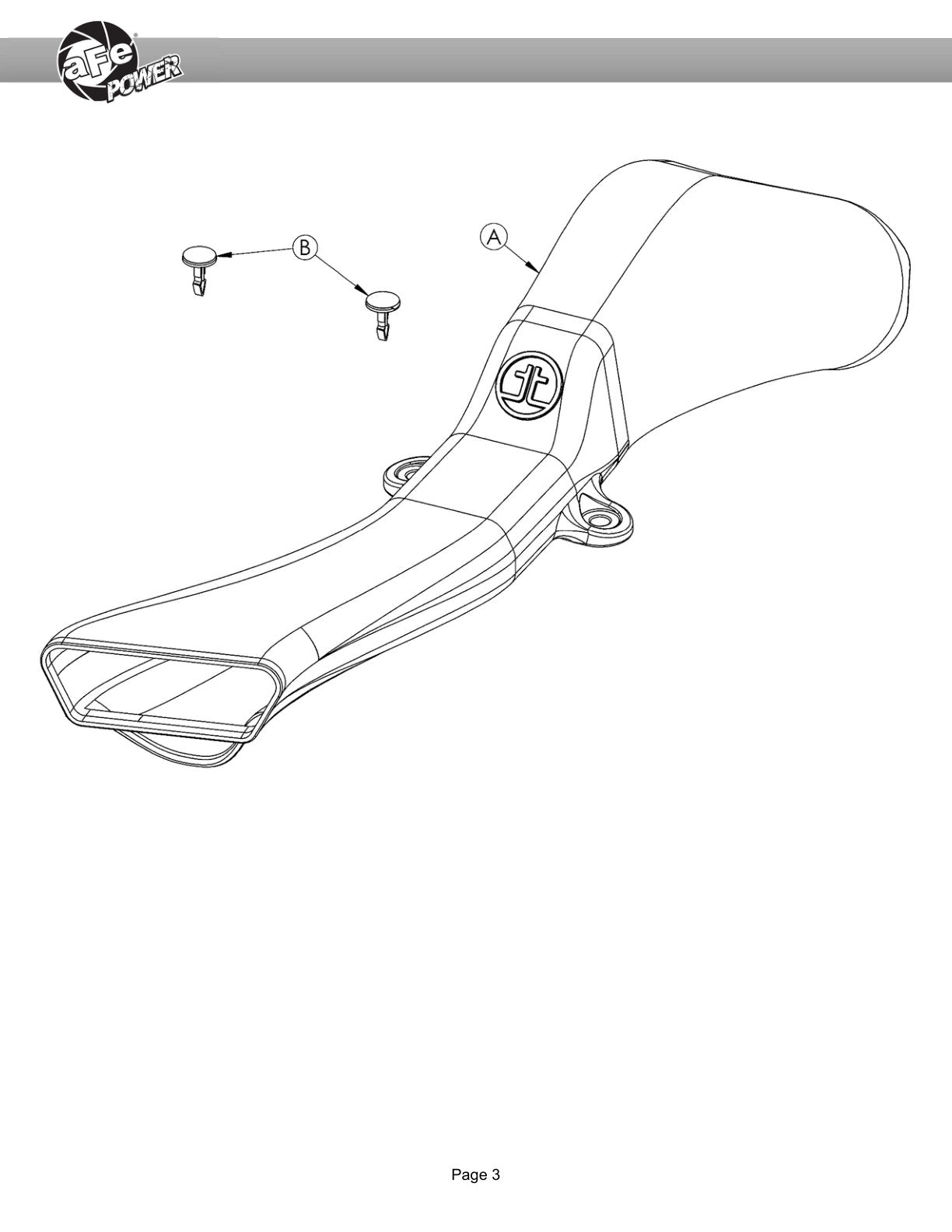 aFe Dynamic Air Scoop for Takeda Intakes | Fits Takeda Momentum CAI (56-70065S)