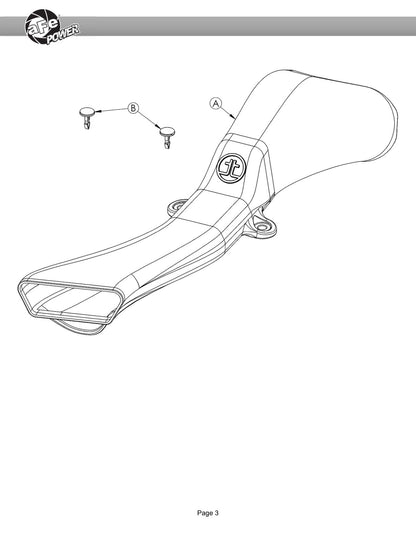 aFe Dynamic Air Scoop for Takeda Intakes | Fits Takeda Momentum CAI (56-70065S)