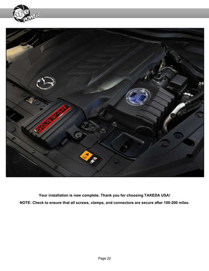 aFe Takeda Sealed Intake w/ Pro DRY S Filter Mazda CX-90 24-25 L6-3.3L (t)