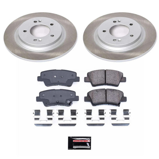 PowerStop 15-16 Kia Soul EV Rear Semi-Coated Rotor Kit (SC6985)