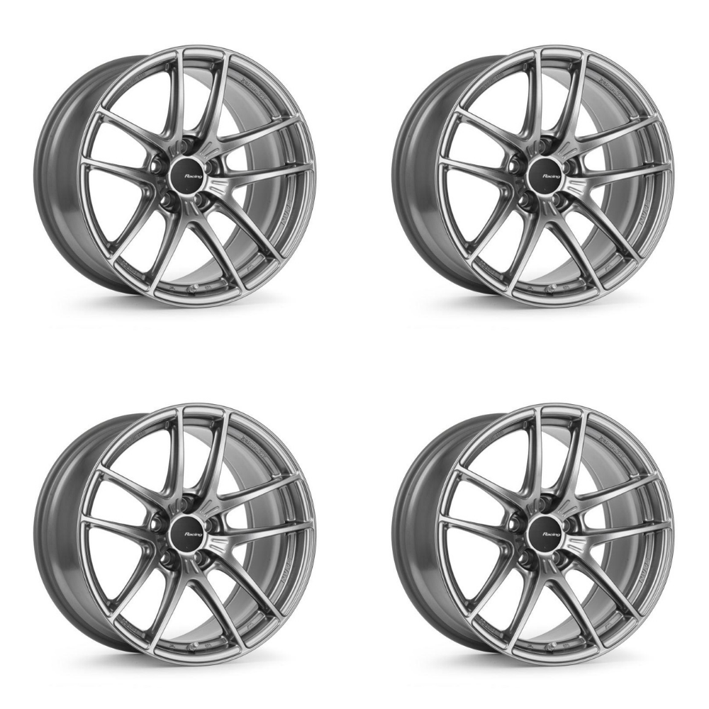 (set of 4) Enkei NVR5 Dark Hyper Silver | 18x10" +12mm | 5x114.3mm Wheel