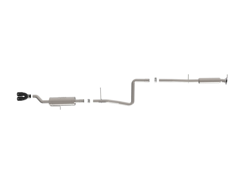 aFe Takeda Series 2 1/2in 304 SS Cat-Back | Ford Fiesta (14-19) L4-1.6L w/ Black Tip (49-33134-B)
