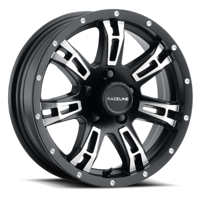 Raceline 840 Arsenal Black & Machined | 15x6" +0mm | 6x139.7mm Wheel