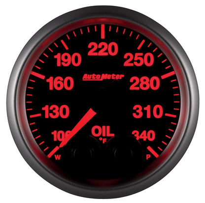 AutoMeter Elite 52mm 100-340 Deg F Oil Temp Peak and Warn w/ Electronic Control Gauge (5640)