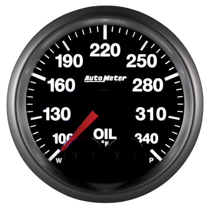 AutoMeter Elite 52mm 100-340 Deg F Oil Temp Peak and Warn w/ Electronic Control Gauge (5640)