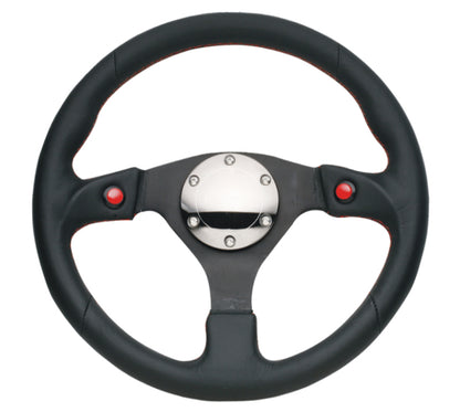 NRG DUAL BUTTON STEERING WHEEL LEATHER