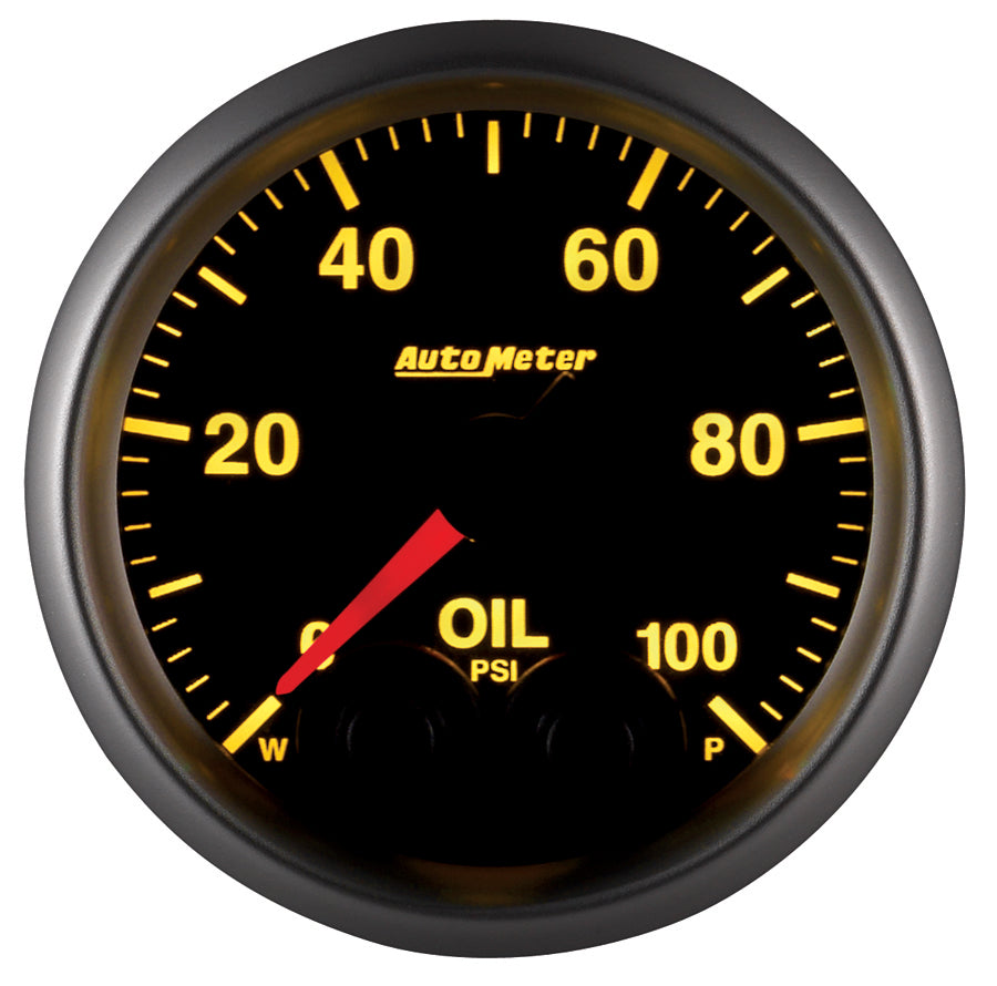 AutoMeter Elite 52mm Oil Pressure Peak and Warn Gauge w/ Electonic Control (5652)
