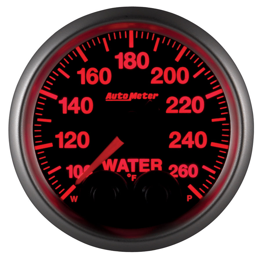 AutoMeter Elite 52mm 100-260 Degress F Water Temperature Peak and Warn Gauge w/ Electonic Control (5654)