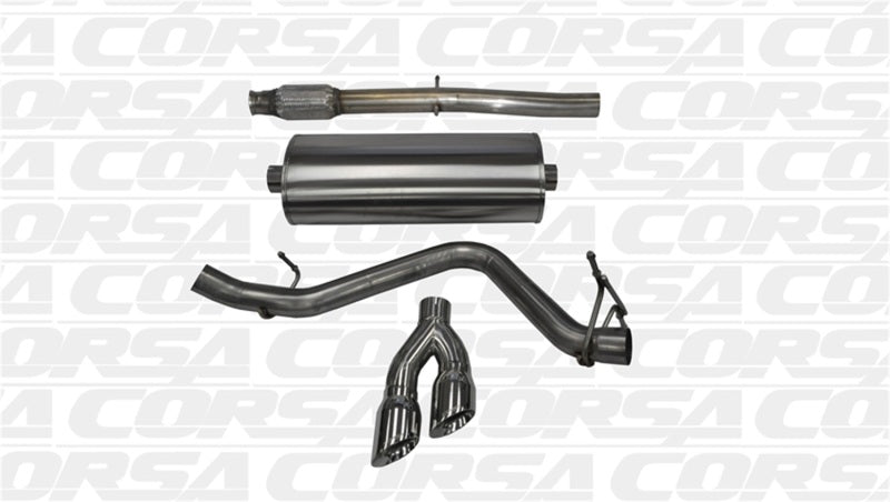 CORSA Sport / 3.0 in Cat-Back SSE 4.0 in Twin Tips | 14-19c Silverado Sierra 5.3L 153WB (14874)