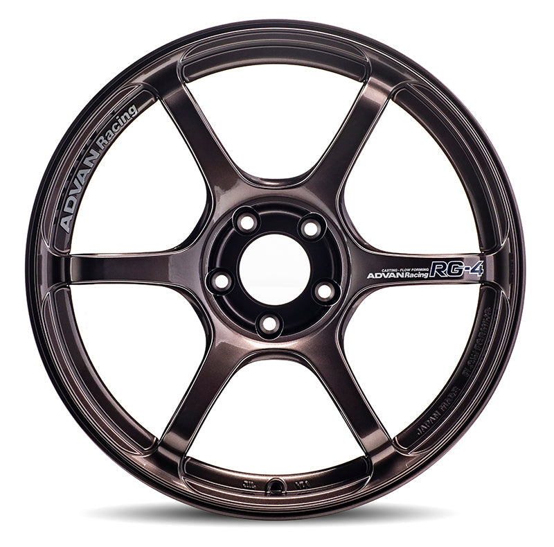 (set of 4) Advan RG-4 Racing Copper Bronze | 18x8.5" +37mm | 5x114.3mm Wheels