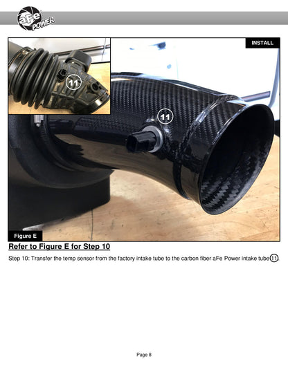 aFe 7" Carbon Fiber Pro Dry S AIS Intake | Jeep Grand Cherokee Trackhawk 2018 (57-10002D)