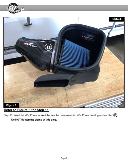 aFe 7" Carbon Fiber Pro Dry S AIS Intake | Jeep Grand Cherokee Trackhawk 2018 (57-10002D)