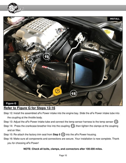 aFe 7" Carbon Fiber Pro Dry S AIS Intake | Jeep Grand Cherokee Trackhawk 2018 (57-10002D)