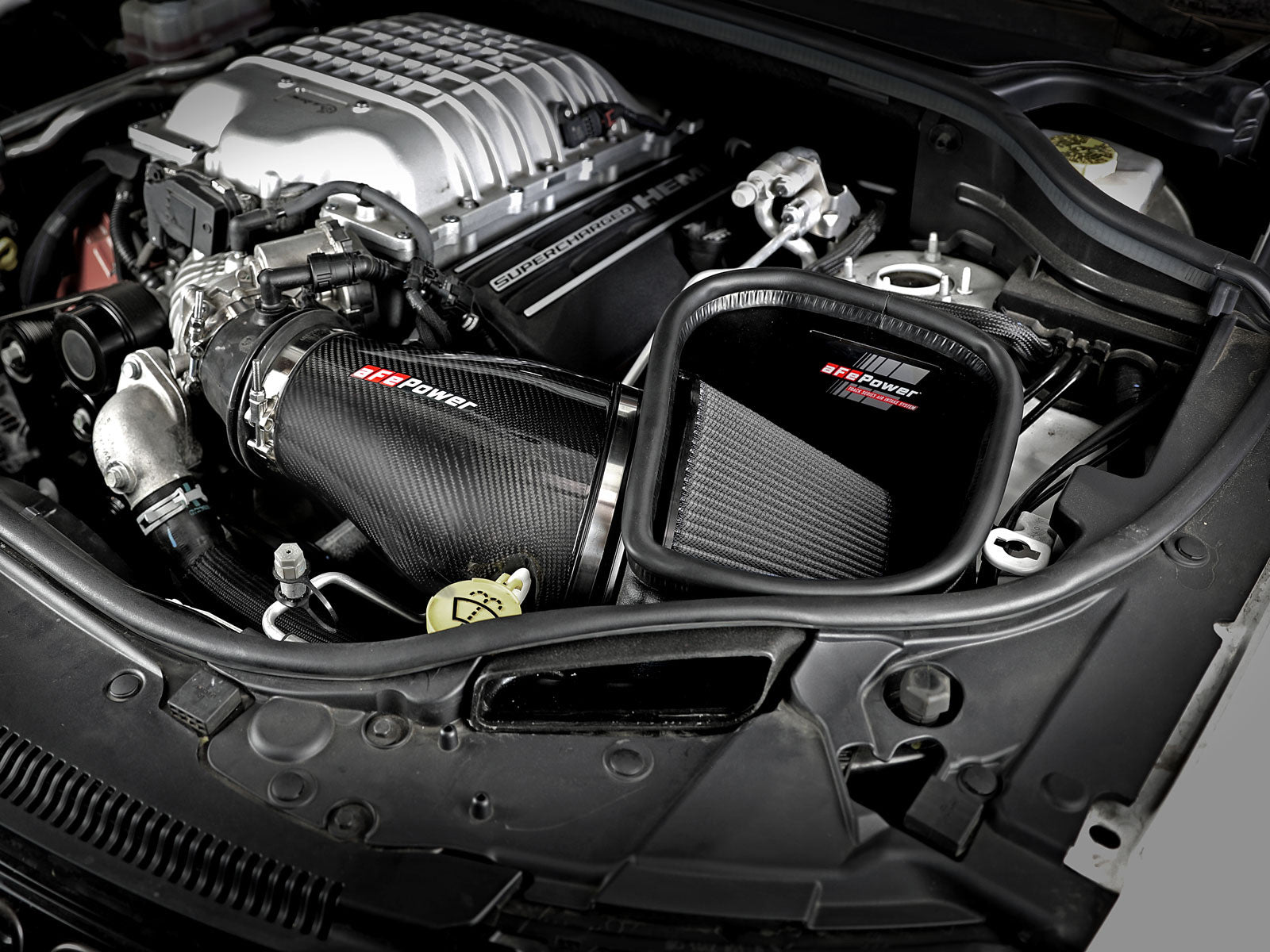 aFe 7" Carbon Fiber Pro Dry S AIS Intake | Jeep Grand Cherokee Trackhawk 2018 (57-10002D)